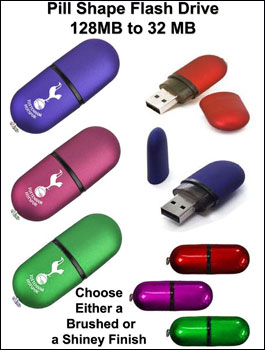 Pill Shaped Flash Drive